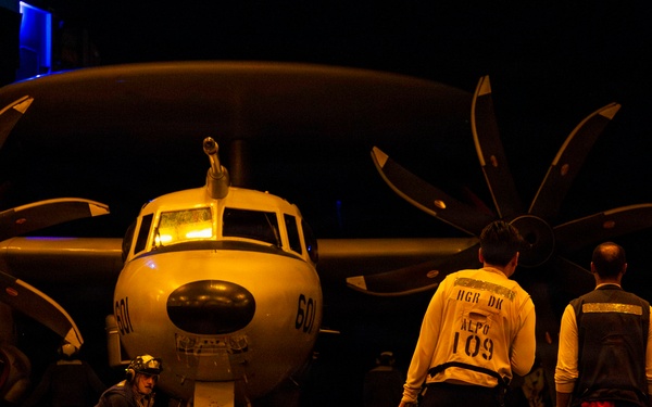 Abraham Lincoln conducts routine aircraft maintenance