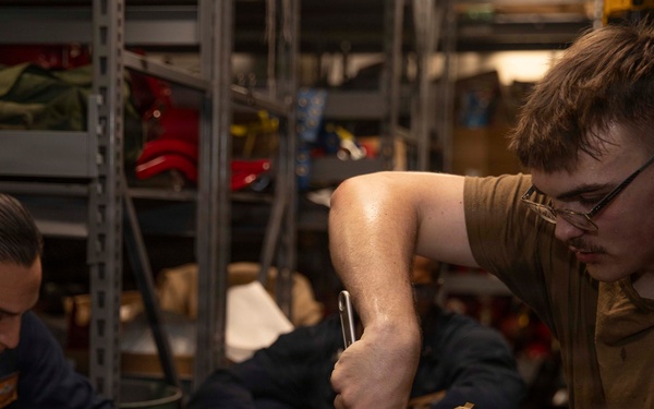 Abraham Lincoln conducts spot checks