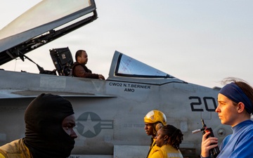 Abraham Lincoln conducts routine aircraft maintenance