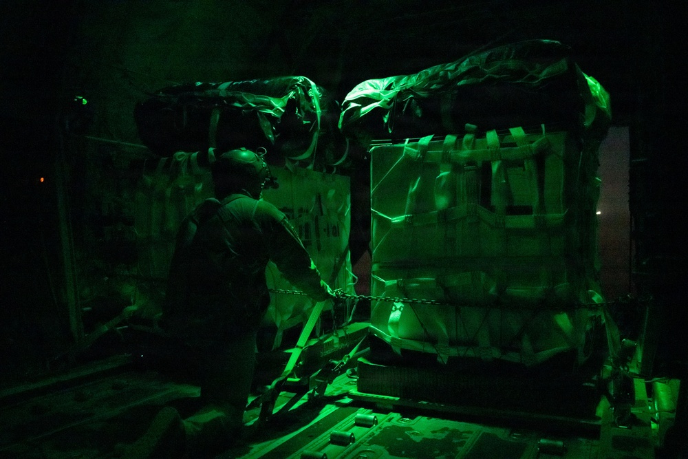 61st Expeditionary Airlift Squadron conducts airdrop mission