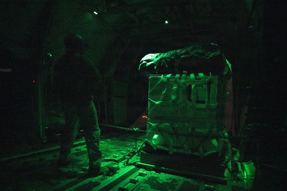 61st Expeditionary Airlift Squadron conducts airdrop mission