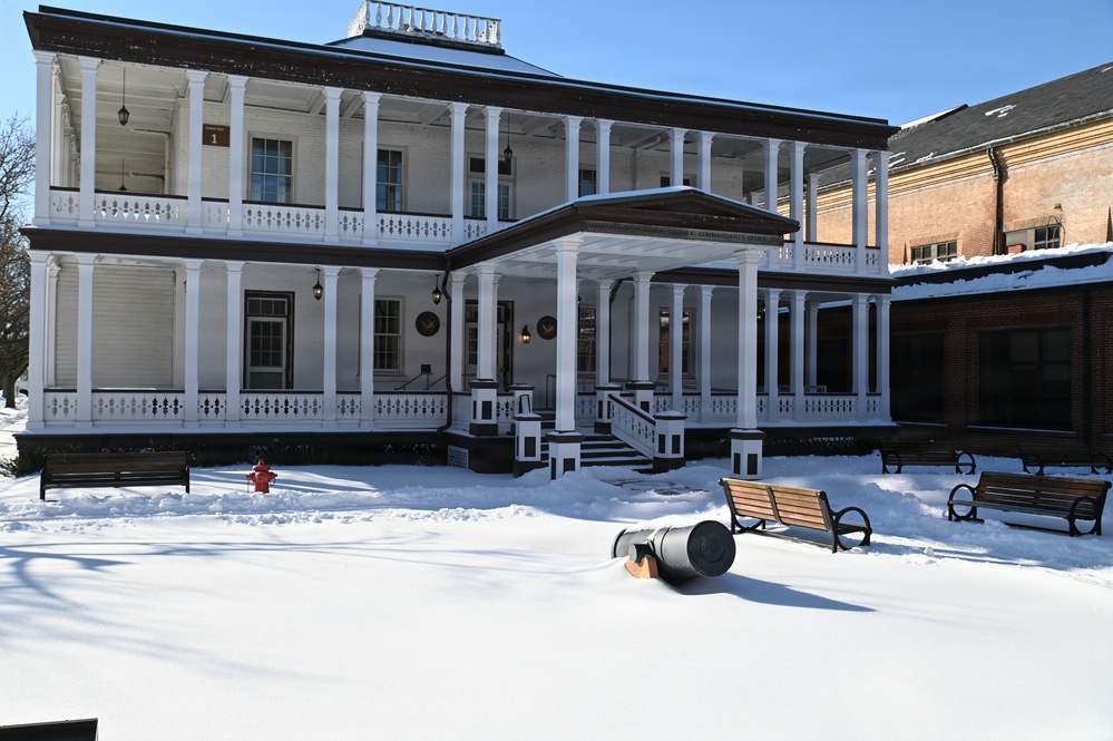 Historic Commandant’s Office Covered in Snow