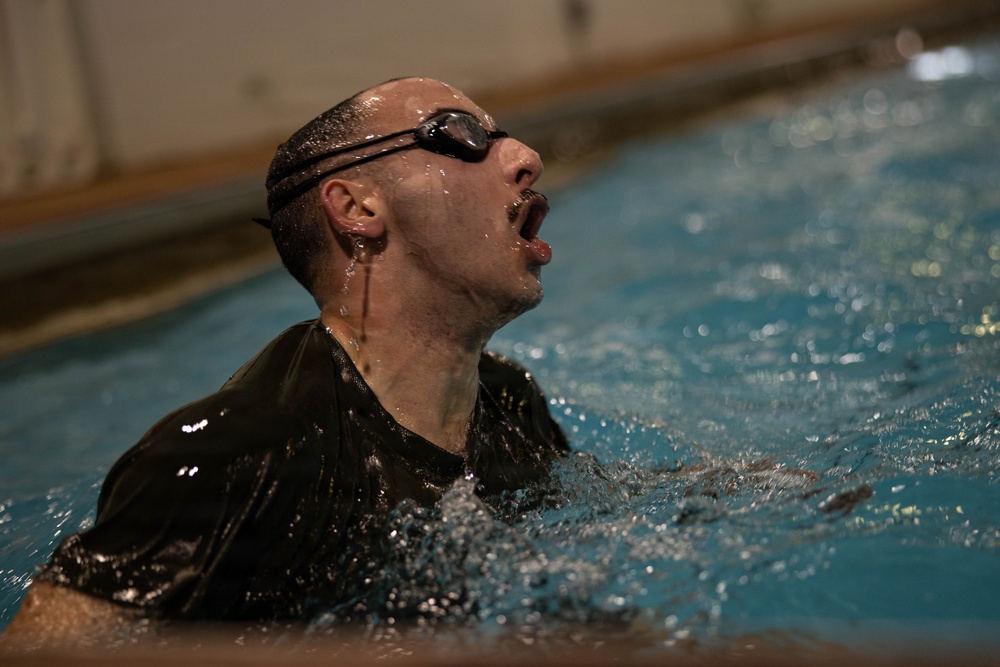 U.S. Marines participate in Water Survival Advanced Course