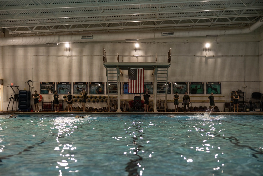 U.S. Marines participate in Water Survival Advanced Course