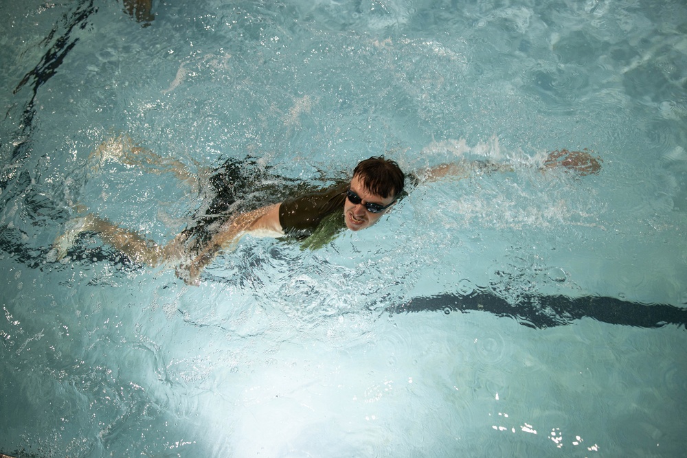U.S. Marines participate in Water Survival Advanced Course