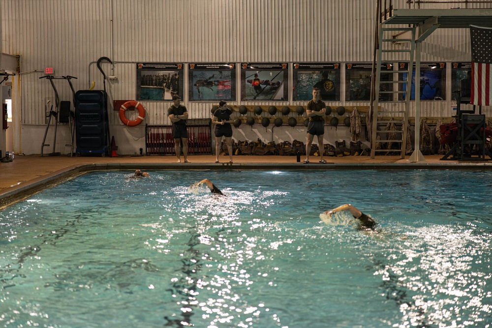U.S. Marines participate in Water Survival Advanced Course