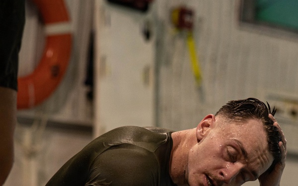 U.S. Marines participate in Water Survival Advanced Course