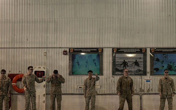 U.S. Marines participate in Water Survival Advanced Course
