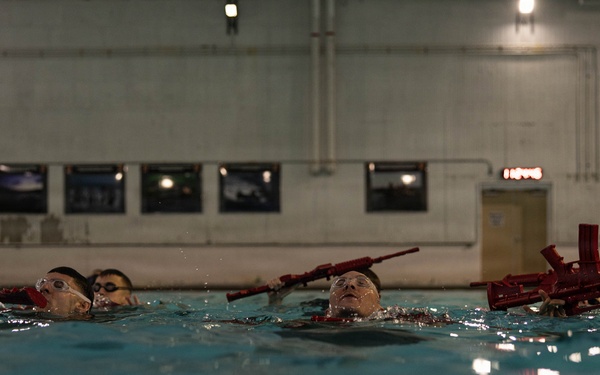 U.S. Marines participate in Water Survival Advanced Course