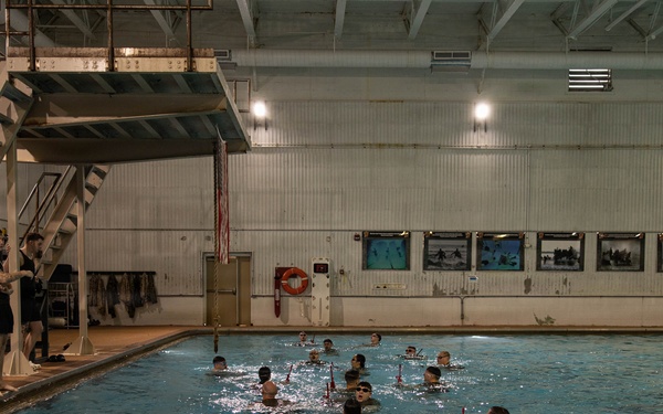 U.S. Marines participate in Water Survival Advanced Course