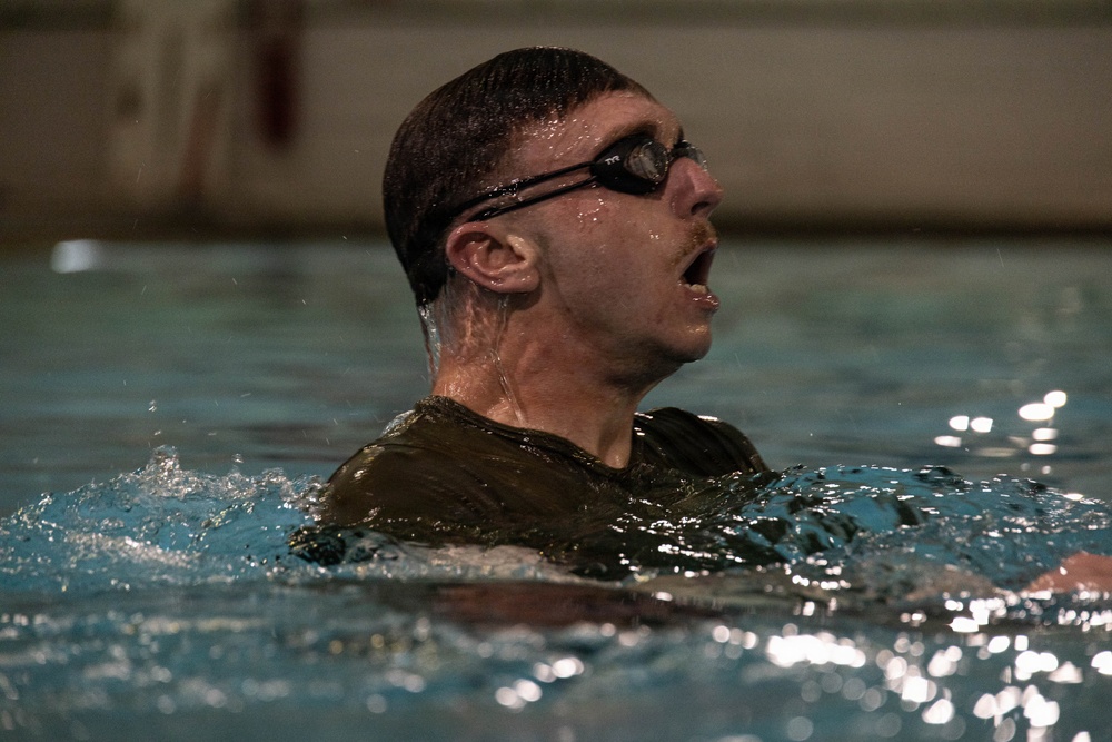 U.S. Marines participate in Water Survival Advanced Course