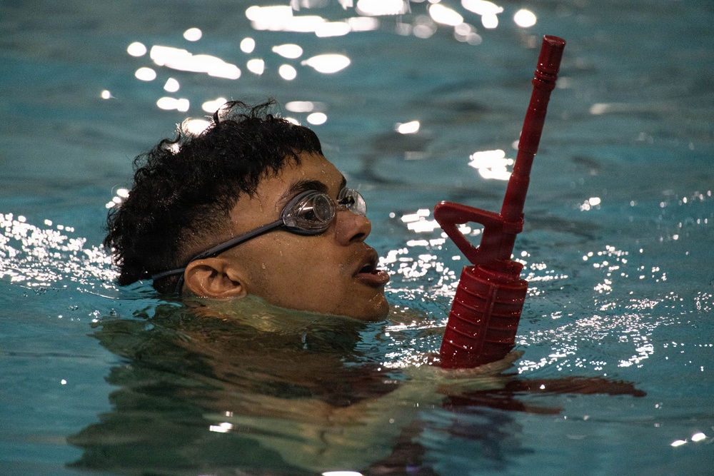 U.S. Marines participate in Water Survival Advanced Course