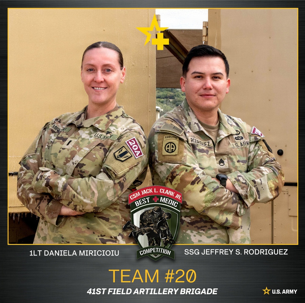 2026 CSM Jack L. Clark Best Medic Competition Team