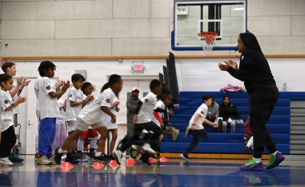 Wizards host hoops for JBAB troops, families