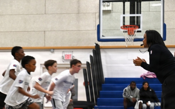 Wizards host hoops for JBAB troops, families