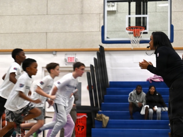 Wizards host hoops for JBAB troops, families