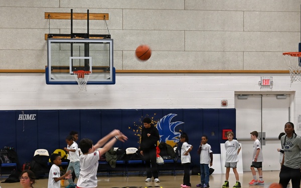 Wizards host hoops for JBAB troops, families