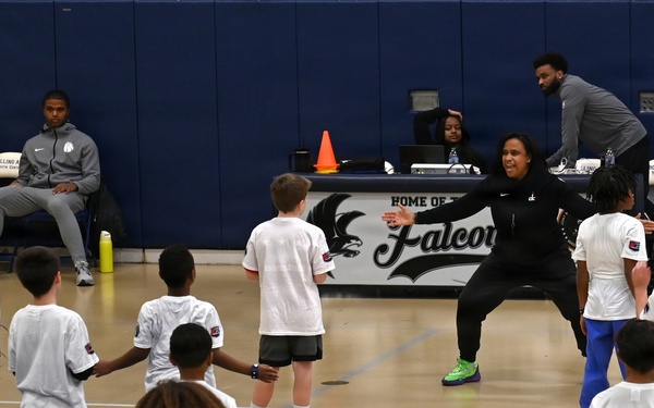 Wizards host hoops for JBAB troops, families