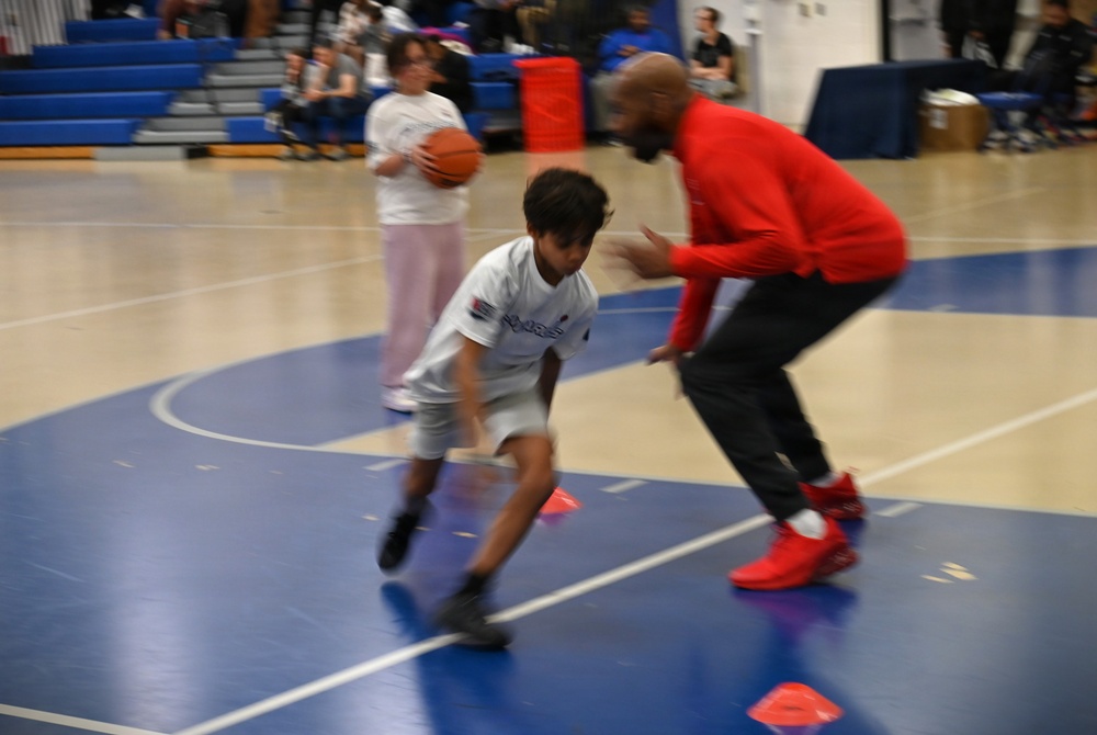 Wizards host hoops for JBAB troops, families