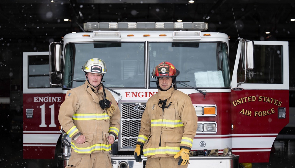 Altus Air Force Base Mission Essential Personnel Work in A Winter Wonderland