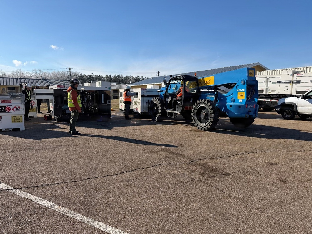 USACE Repositions Emergency Power Team to support Mississippi After Storm