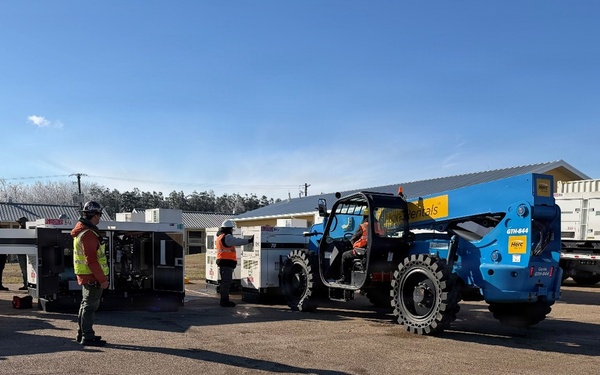USACE Repositions Emergency Power Team to support Mississippi After Storm