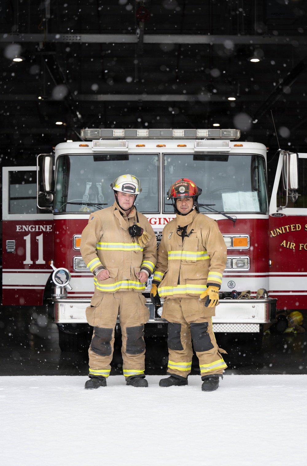 Altus Air Force Base Mission Essential Personnel Work in A Winter Wonderland