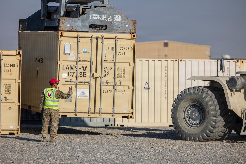 401AFSB prepares APS-5 equipment in support of the Civil-Military Coordination Center