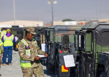 401AFSB prepares APS-5 equipment in support of the Civil-Military Coordination Center