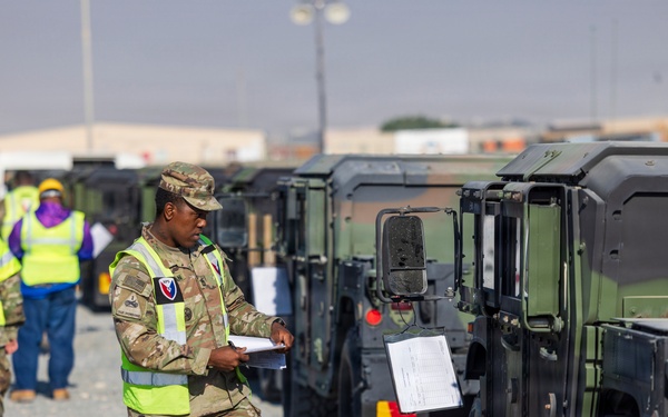 401AFSB prepares APS-5 equipment in support of the Civil-Military Coordination Center
