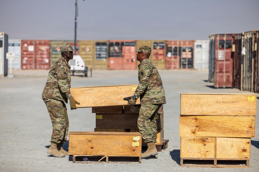 401AFSB prepares APS-5 equipment in support of the Civil-Military Coordination Center