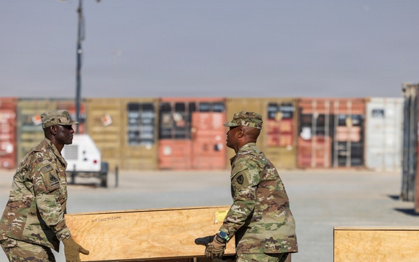 401AFSB prepares APS-5 equipment in support of the Civil-Military Coordination Center