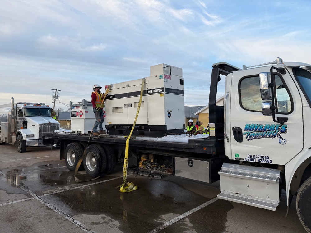 The Emergency Power team has been hard at work loading generators for transport, placement, and installation in MS