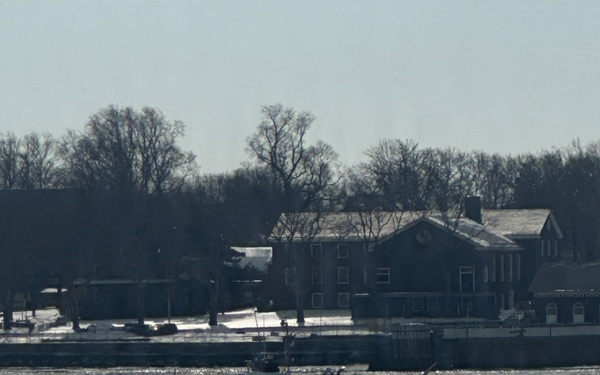 The Coast Guard Cutter Hawser successfully broke ice and freed the NYPD Harbor David after the vessel became beset.