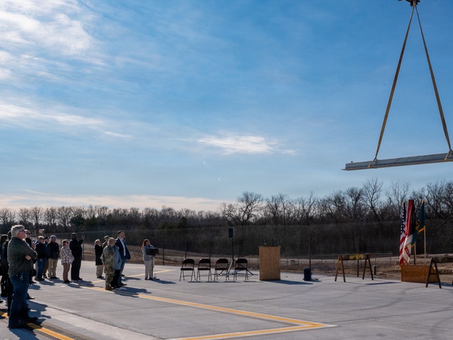 Fort Leonard Wood community celebrates Waynesville-St. Robert Regional Airport expansion with topping-out ceremony