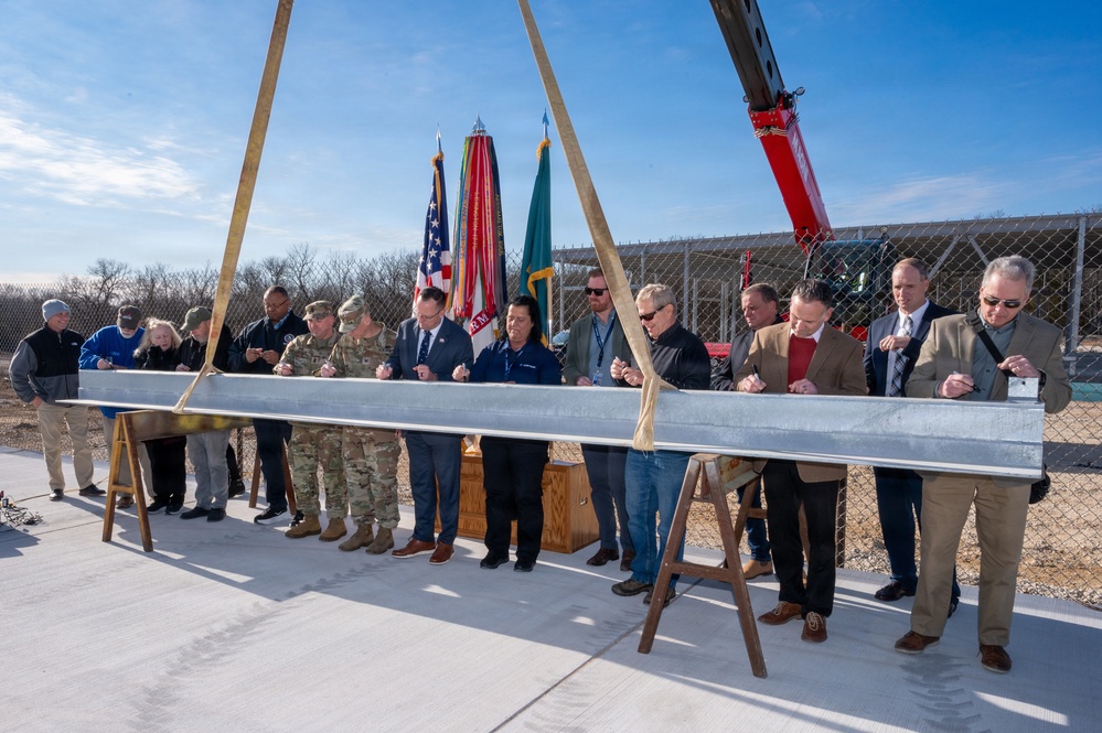 Fort Leonard Wood community celebrates Waynesville-St. Robert Regional Airport expansion with topping-out ceremony
