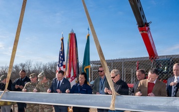Fort Leonard Wood community celebrates Waynesville-St. Robert Regional Airport expansion with topping-out ceremony