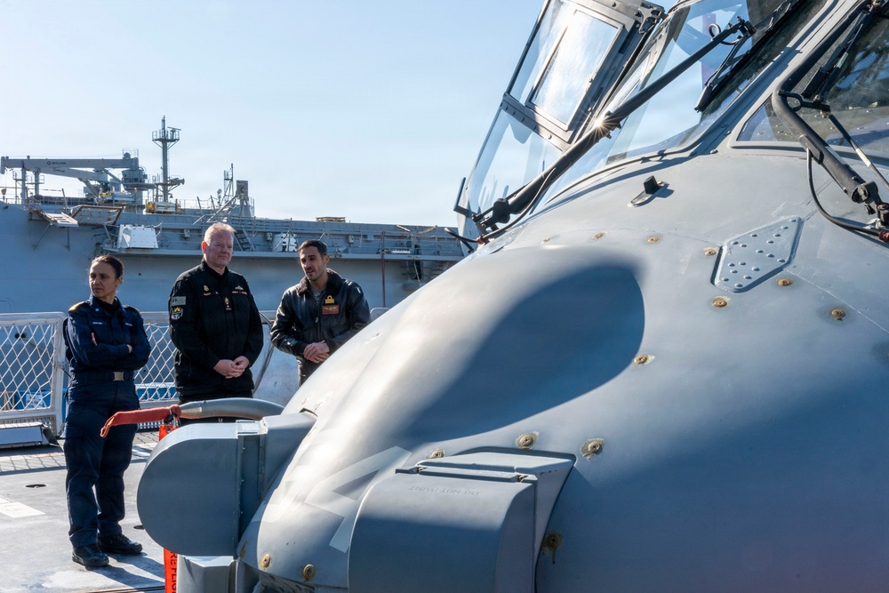 U.S. 2nd Fleet Vice Commander Visits Italian Navy Ship ITS Alpino