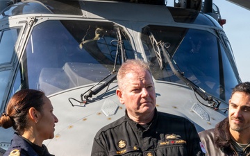 U.S. 2nd Fleet Vice Commander Visits Italian Navy Ship ITS Alpino