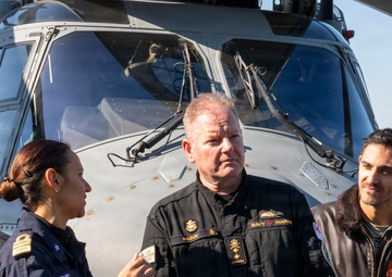 U.S. 2nd Fleet Vice Commander Visits Italian Navy Ship ITS Alpino