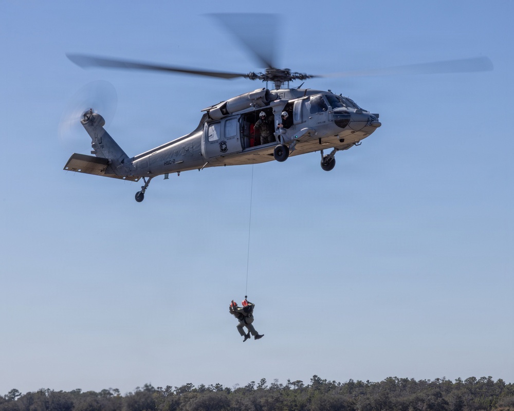 Navy Rescue Swimmer Candidates Participate in Hoist Training at NAS Pensacola