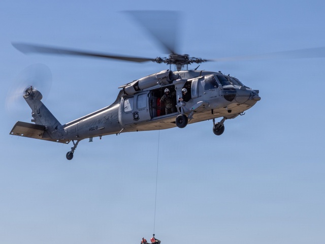 Navy Rescue Swimmer Candidates Participate in Hoist Training at NAS Pensacola
