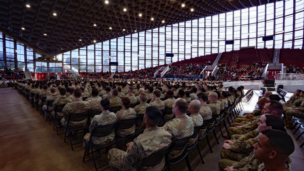 Deployment ceremony for the 1st Battalion, 120th Infantry Regiment.