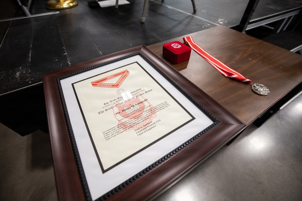 Silver de Fleury Medal presented to WWII Veteran Henry Langrehr