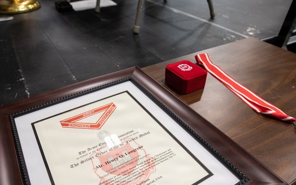 Silver de Fleury Medal Presented to WWII Veteran Henry Langrehr