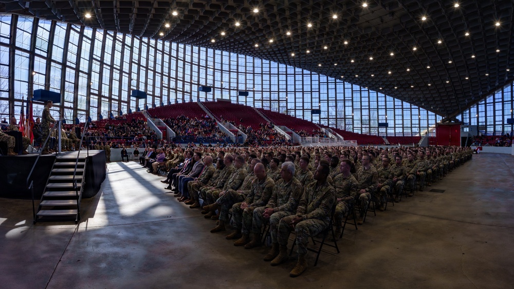 Deployment ceremony for the 1st Battalion, 120th Infantry Regiment.