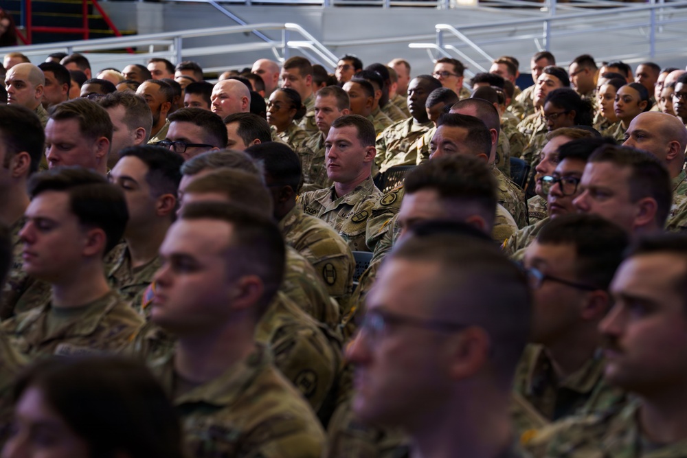 Deployment ceremony for the 1st Battalion, 120th Infantry Regiment.