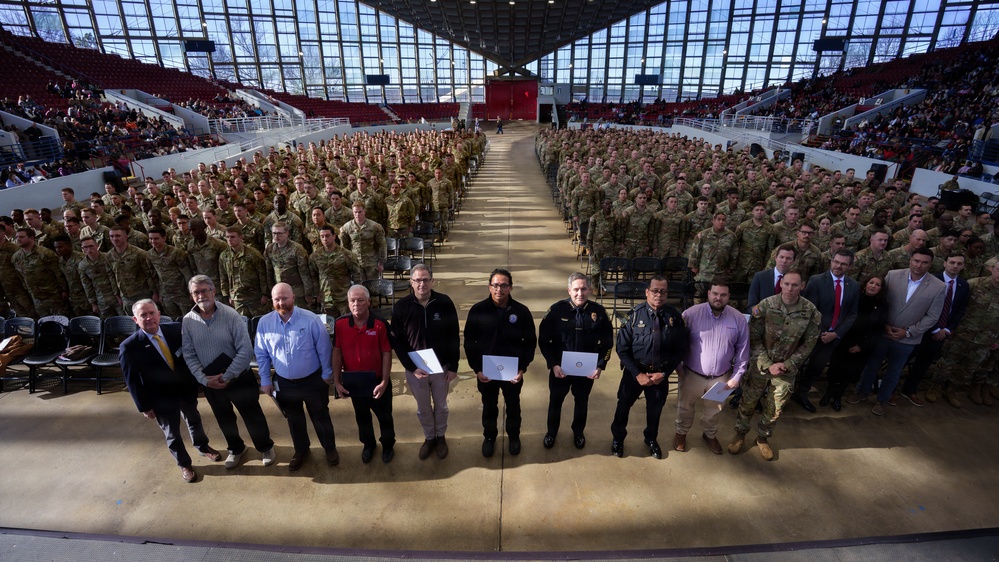 Deployment ceremony for the 1st Battalion, 120th Infantry Regiment.
