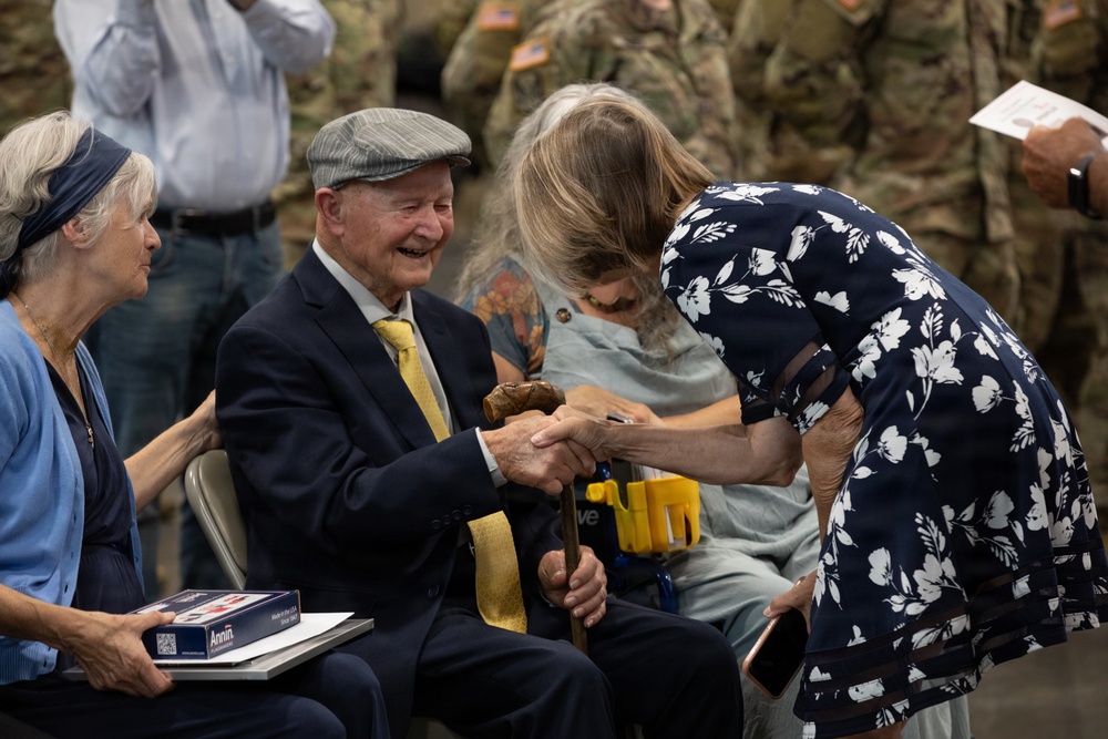 Silver de Fleury Medal presented to WWII Veteran Henry Langrehr