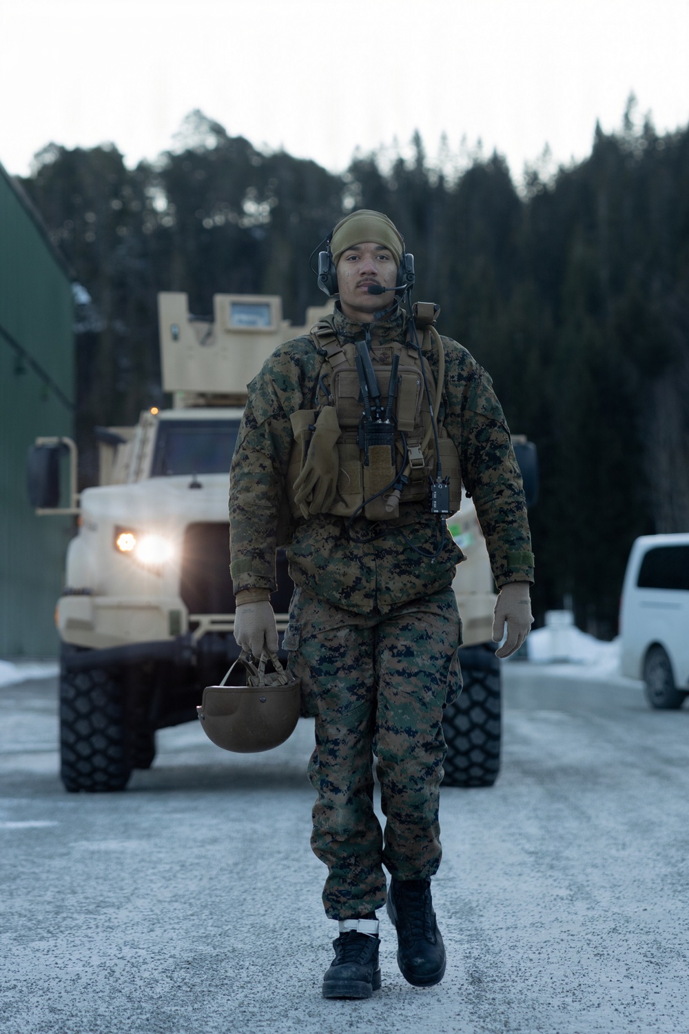 CORE26 | U.S. Marines Conduct Logistics Convoy in Preparation for Exercise Cold Response 26